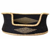 XL Bolga Dog Bed Basket Dog Basket Handmade Dog Bed Comfortable Dog Bed Wicker Dog Bed African Dog Bed Natural Pet Bed