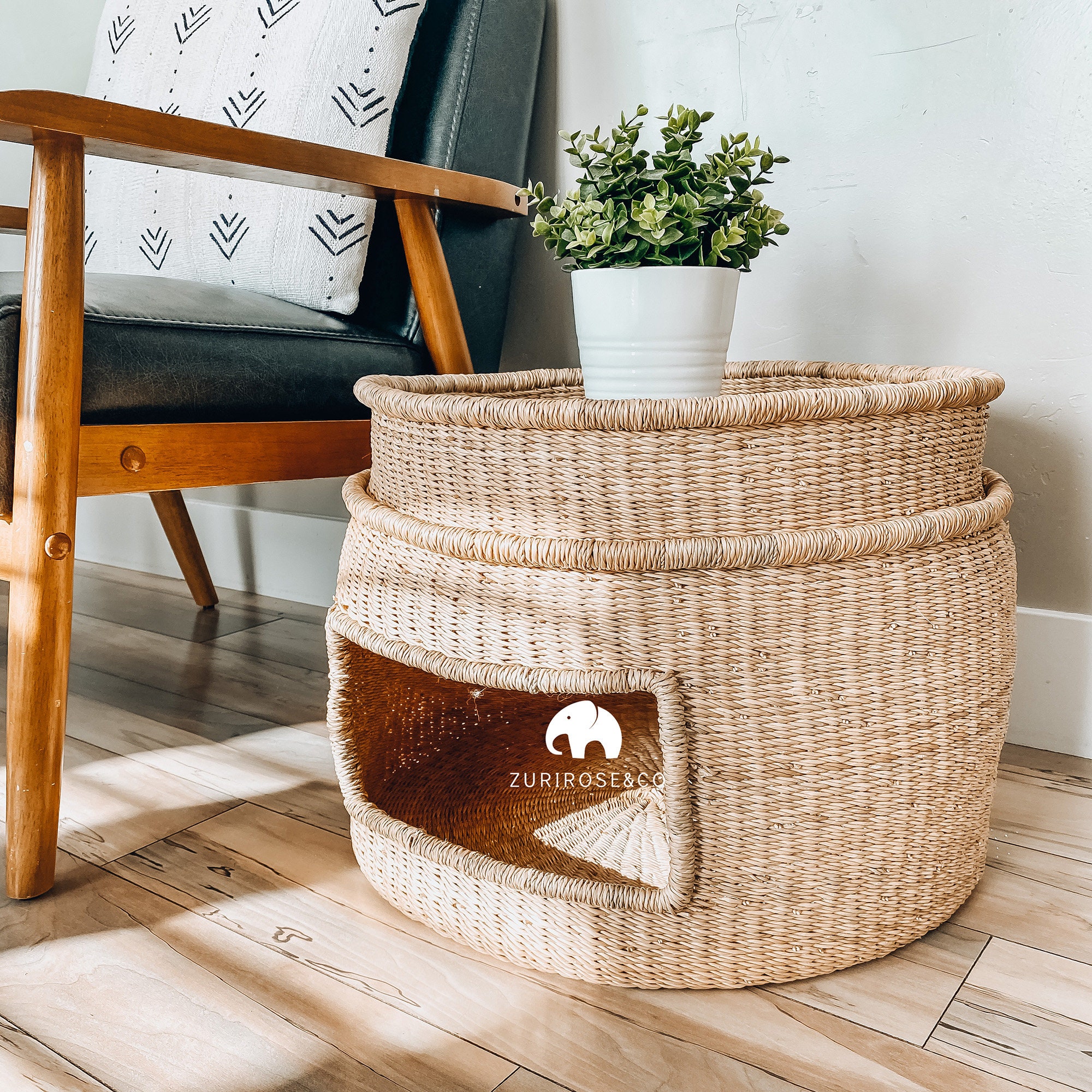Custom Woven Cat Basket Bed Cat Basket Handmade Dog Bed Etsy