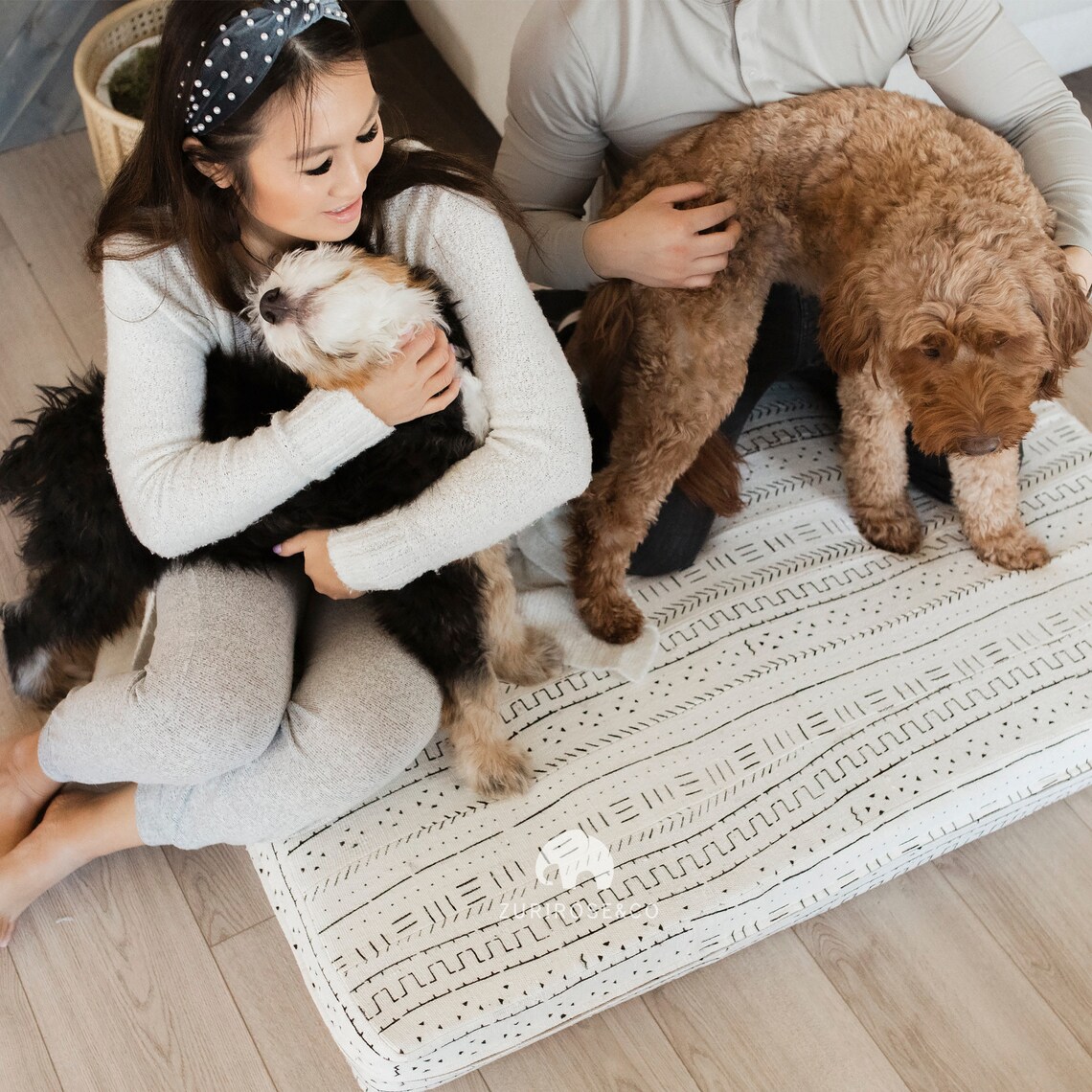 Boho Dog Bed XXL African Mud Cloth Pet Bed Mud Cloth Pet Bed Etsy