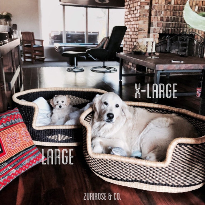XL Woven Dog Bed Basket Dog Basket Handmade Dog Bed Etsy