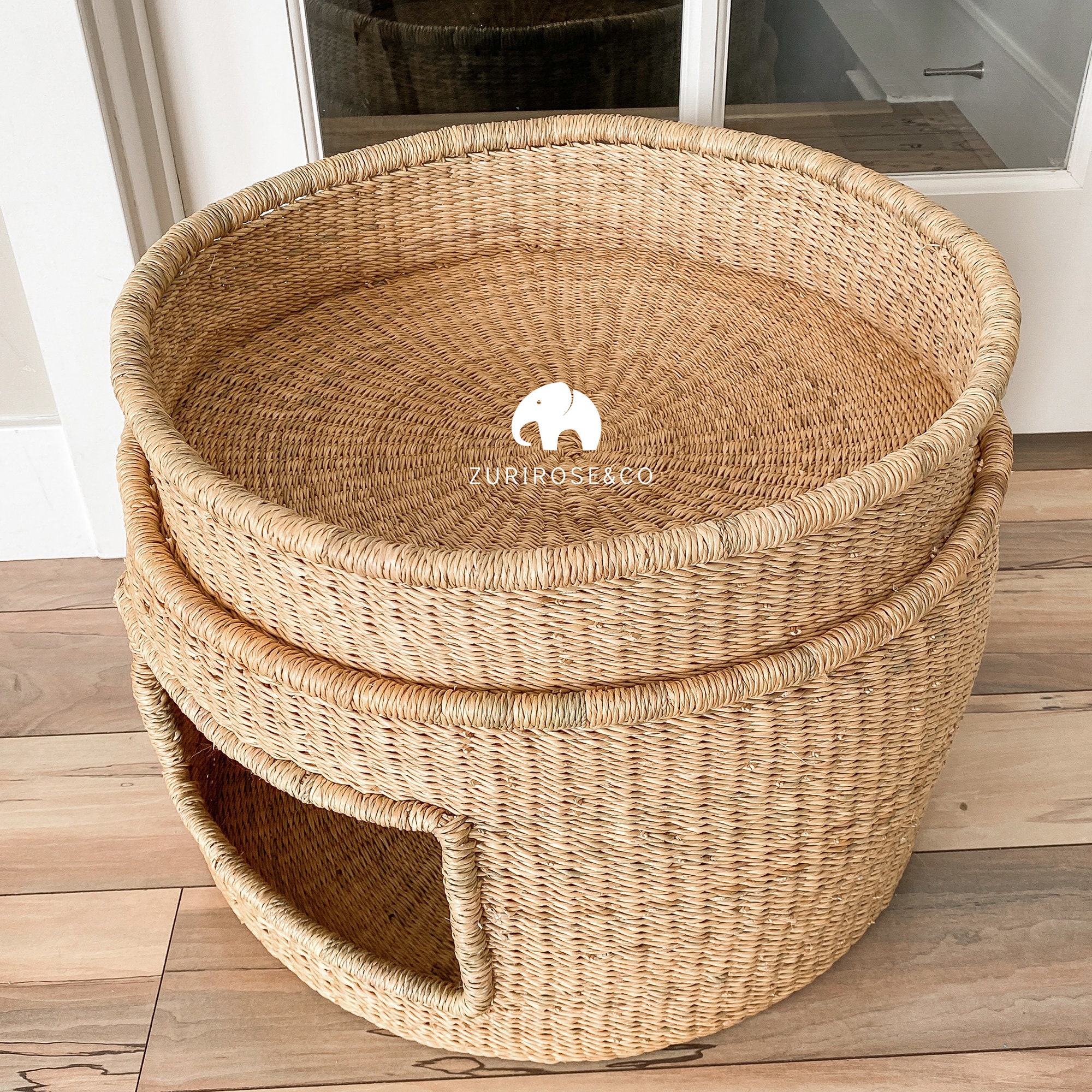 Custom Woven Cat Basket Bed Cat Basket Handmade Dog Bed Etsy