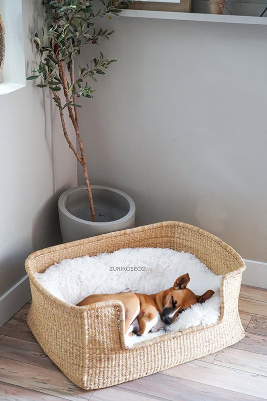XL Rectangle Woven Dog Bed Basket Dog Basket Handmade Dog Bed Comfortable Dog Bed Wicker Dog Bed African Dog Bed Natural Pet Bed Etsy