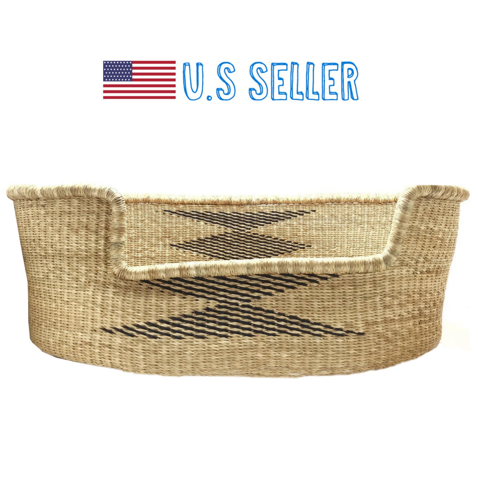 XL Bolga Dog Bed Basket Dog Basket Handmade Dog Bed Etsy