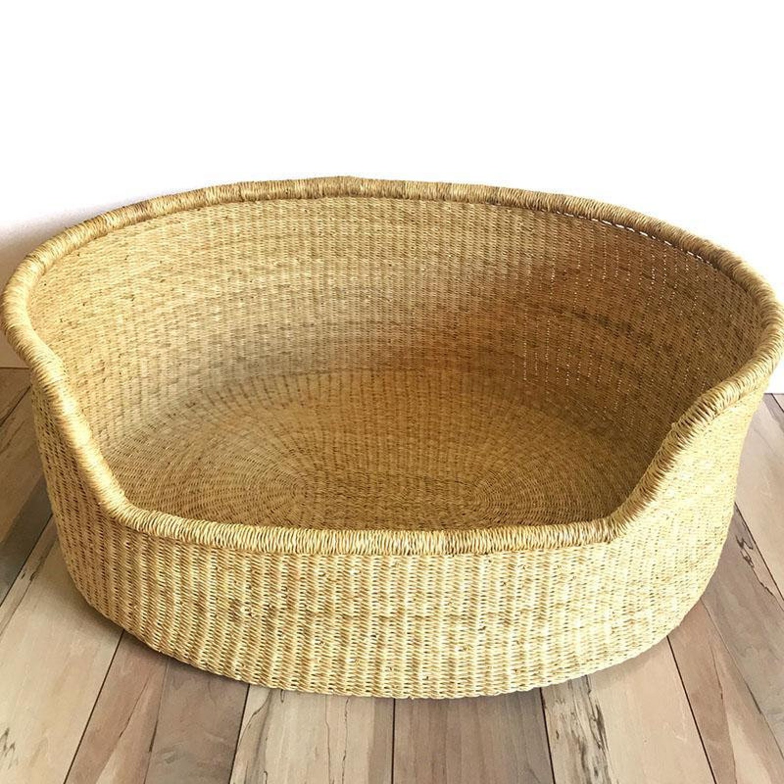 XL Woven Dog Bed Basket Dog Basket Handmade Dog Bed - Etsy