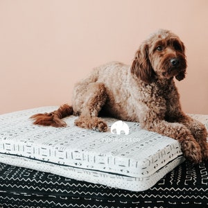 Boho Dog Bed XXL African Mud Cloth Pet Bed | Mud Cloth Pet Bed and Pillow Cover | African Dog Bed | Dog Bed Cushion | Washable Dog Cover