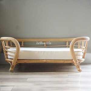 Image showcasing XL Handmade Rattan Dog Bed Rattan Pet Bed Dog Basket Bed - Etsy