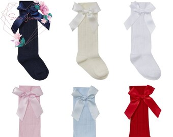 baby knee high socks with bows