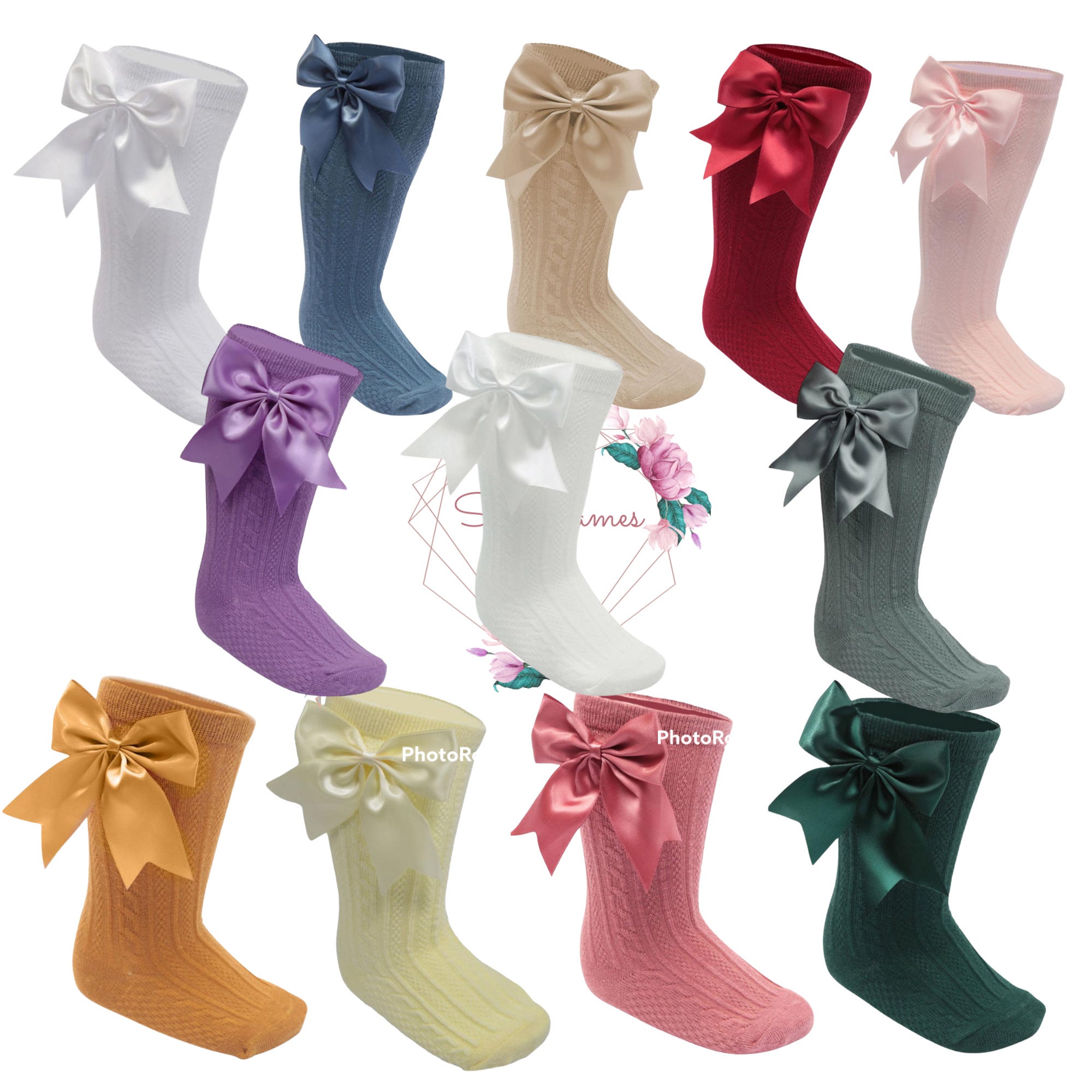 Chaussettes Bébé Fille Sans Couture Unies en Coton Peigné (5 paires) –  Kolibri Socks