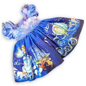 Robe De Fête Pour Fille CINDERELLA - Taille 7 Ans, Rose Vif à Motifs Roses Et Paillettes