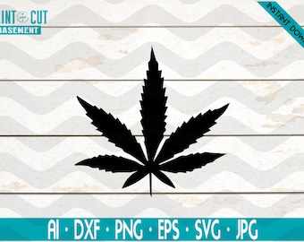 Download Pot leaf silhouette | Etsy