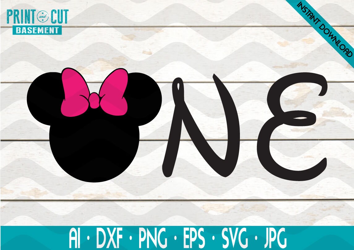 Download Minnie Mouse First Birthday SVG Disney Minnie Mouse One ...