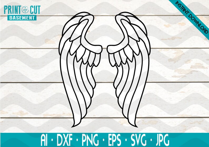 Download Wings Svg Angel Wings Svg And Png Beautiful Wings Svg For Silhouette And Cricut Instant Download Clip Art Art Collectibles