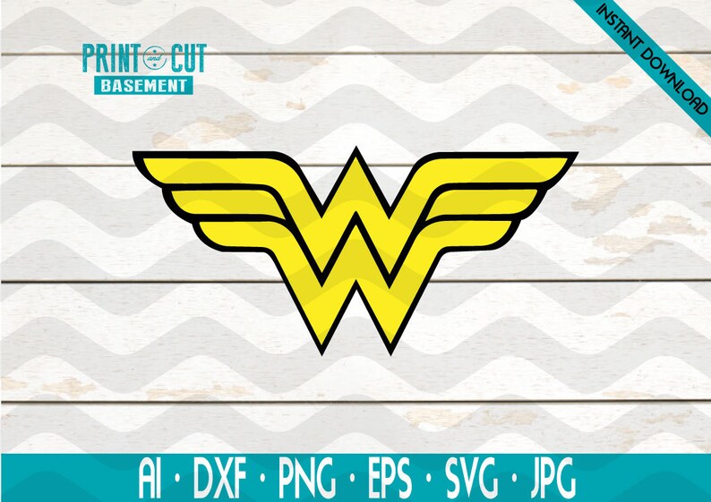 Download Dc Wonder Woman Logo Svg Dxf Png Vector Cut File Cricut Design Silhouette Vinyl Decal Disney Party Stencil Template Heat Transfer Iron Clip Art Art Collectibles