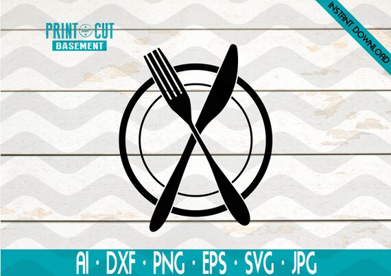 Fork And Knife Restaurant Eating Logo Kitchen Utensils Knife Etsy
