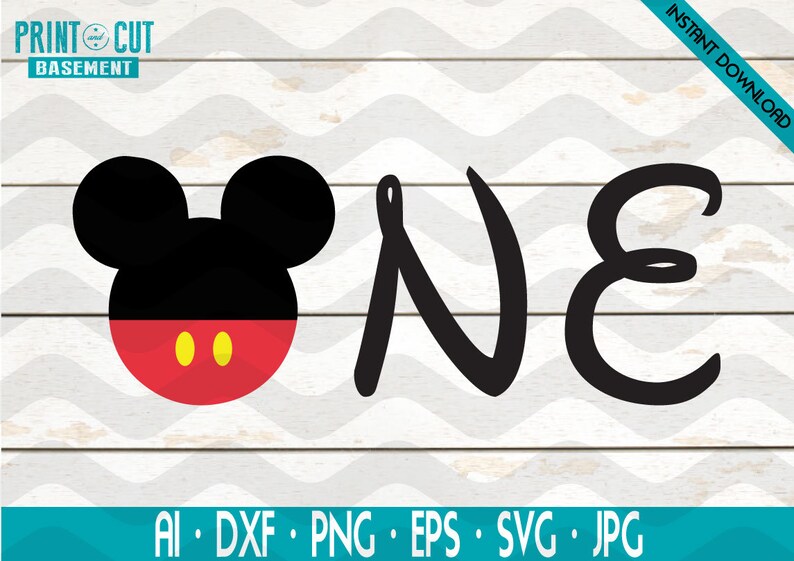 Download Art Collectibles Clip Art Cricut Instant Download Svg Svg File Mickey Mouse First Birthday Svg Mickey Mouse Head File Svg Disney Mickey Mouse One Silhouette