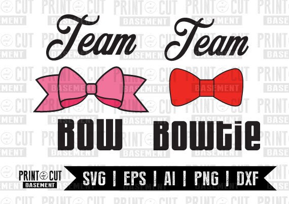 Baby Reveal Svg For Adults Team Bow Svg Team Bowtie Svg Etsy