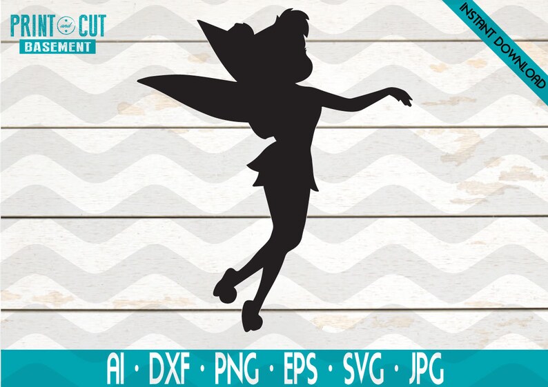 Download Clip Art Peter Pan Svg Tinkerbell Svg Dxf And Png Tinerbell Svg Digital Files Tinkerbell For Cricut And Silhouette Machines Instant Download Art Collectibles