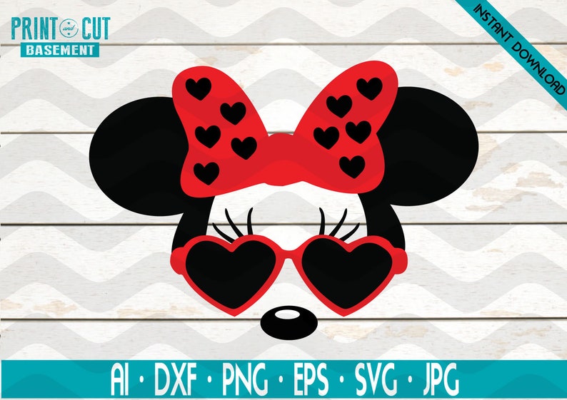 Download Disney Minnie Mouse Sunglasses Svg And Png Instant Download Minnie Mouse Svg Sunglasses Silhouette Cut Files Cricut Cut Files Instant Clip Art Art Collectibles