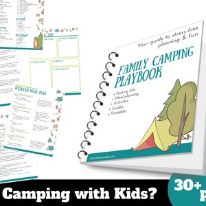 Camping Packing Lists Printable Camping Activities bundle downloadable pdf Camping ebook Family Camping guide organizer Camping planner pdf image 1