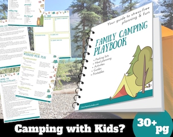 Family Camping Ebook Printable Camping Planner Camping games activities Printable Camping Checklists Whonmobil Organizer book Camp planner