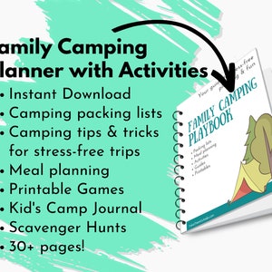 Camping Packing Lists Printable Camping Activities bundle downloadable pdf Camping ebook Family Camping guide organizer Camping planner pdf imagem 2