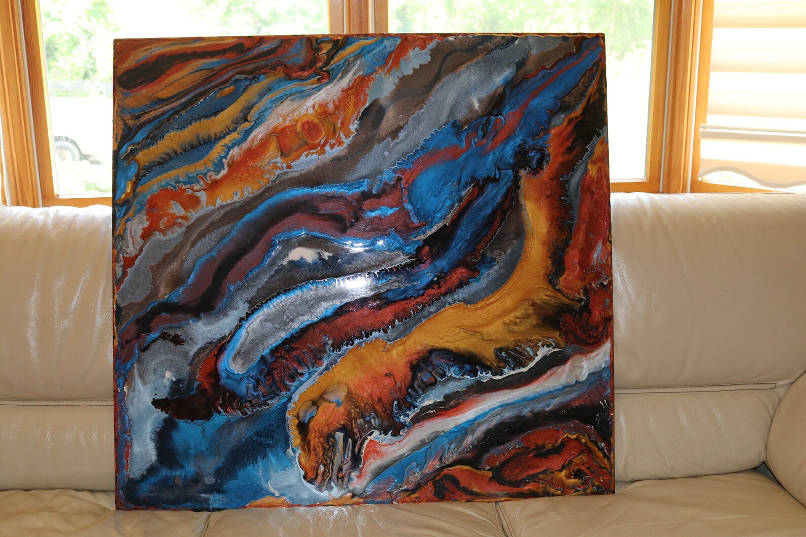 Epoxy Wall Resin Art Double Sided Etsy