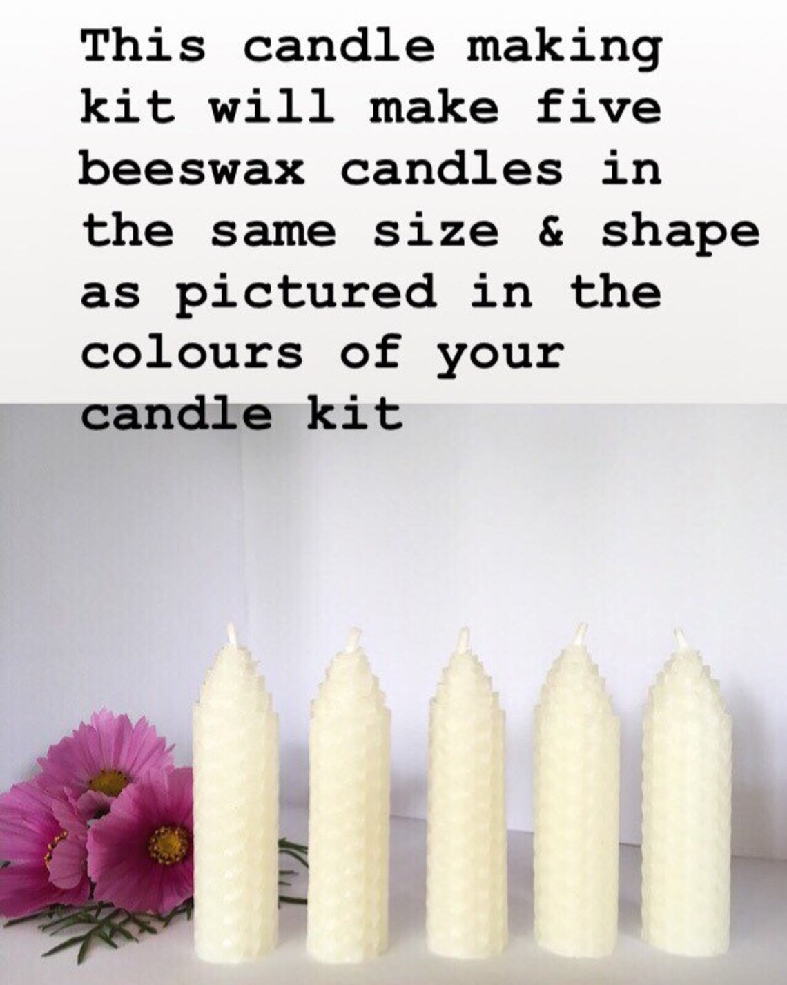 Candle Making Kit 5 Beeswax Sheets Candle Wick Instruction Etsy