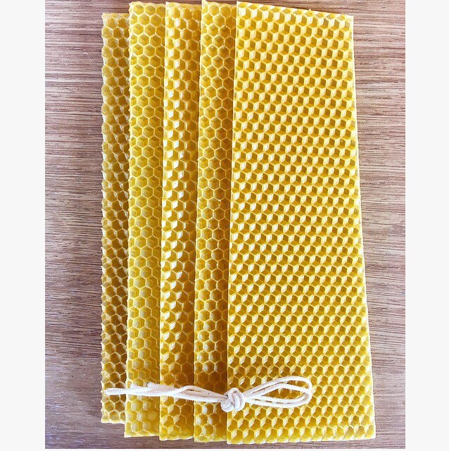 Natural Beeswax Candle Making Kit 5 Natural Bees Wax Sheets Etsy UK