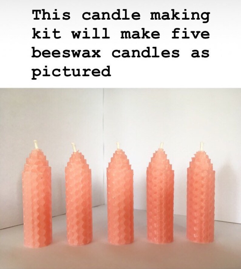 Beeswax Candle Making Kit 5 Pink Beeswax Sheets Candle Wick Etsy