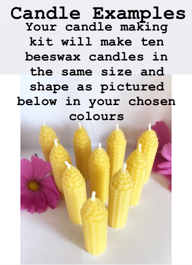 Beeswax Candle Making Kit 10 Beeswax Sheets Candle Wick Etsy UK