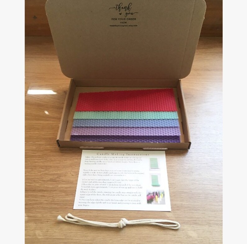 Candle Making Kit Candle Wick Instruction Sheet 5 Beeswax Sheets