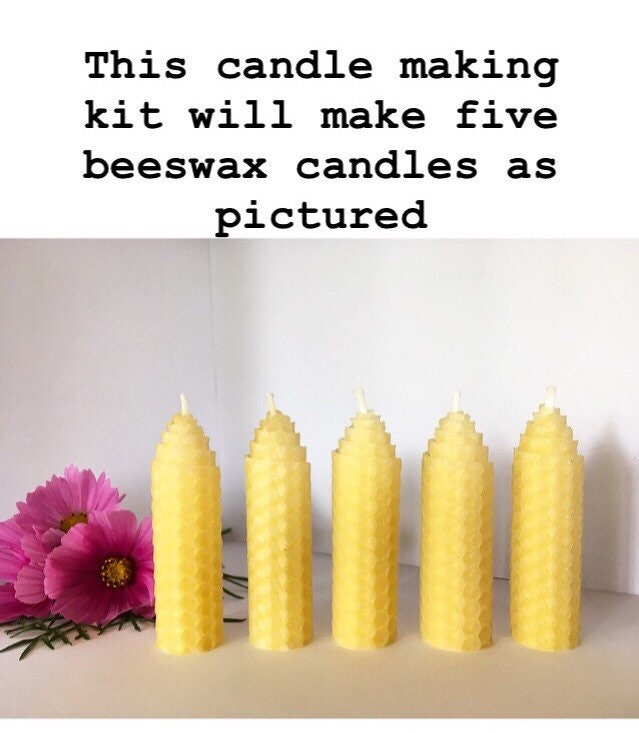 Natural Beeswax Candle Making Kit 5 Natural Bees Wax Sheets Etsy UK