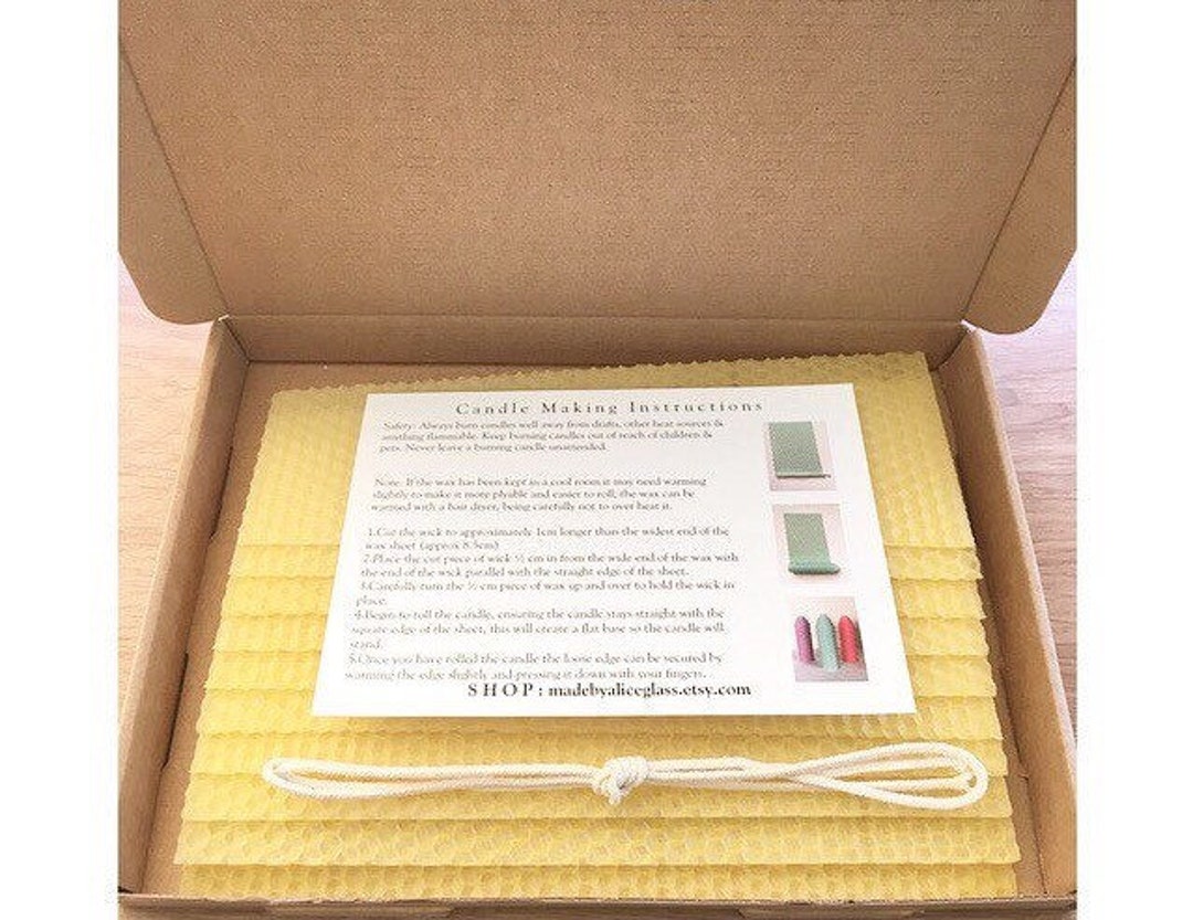 Beeswax Candle DIY Kit, Candle Making Kit, DIY Beeswax Candle Making Kit,  Beeswax Candle Rolling Kit, DIY Natural Beeswax Candle Making Kit 