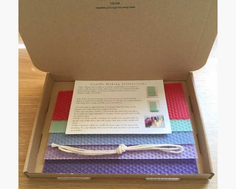 Candle Making Kit Candle Wick Instruction Sheet 5 Beeswax Sheets