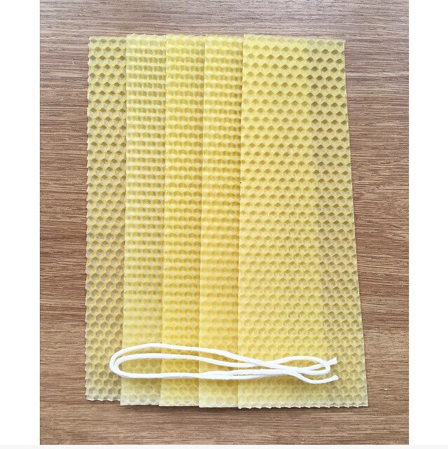 Natural Beeswax Candle Making Kit 5 Natural Bees Wax Sheets Etsy UK