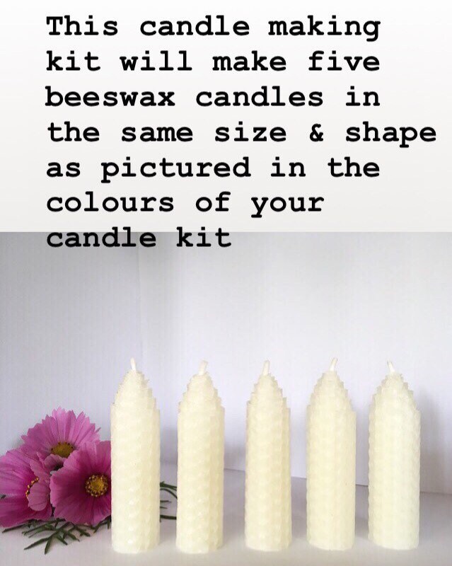 Beeswax Candle Making Kit 5 Beeswax Sheets Candle Wick Etsy UK