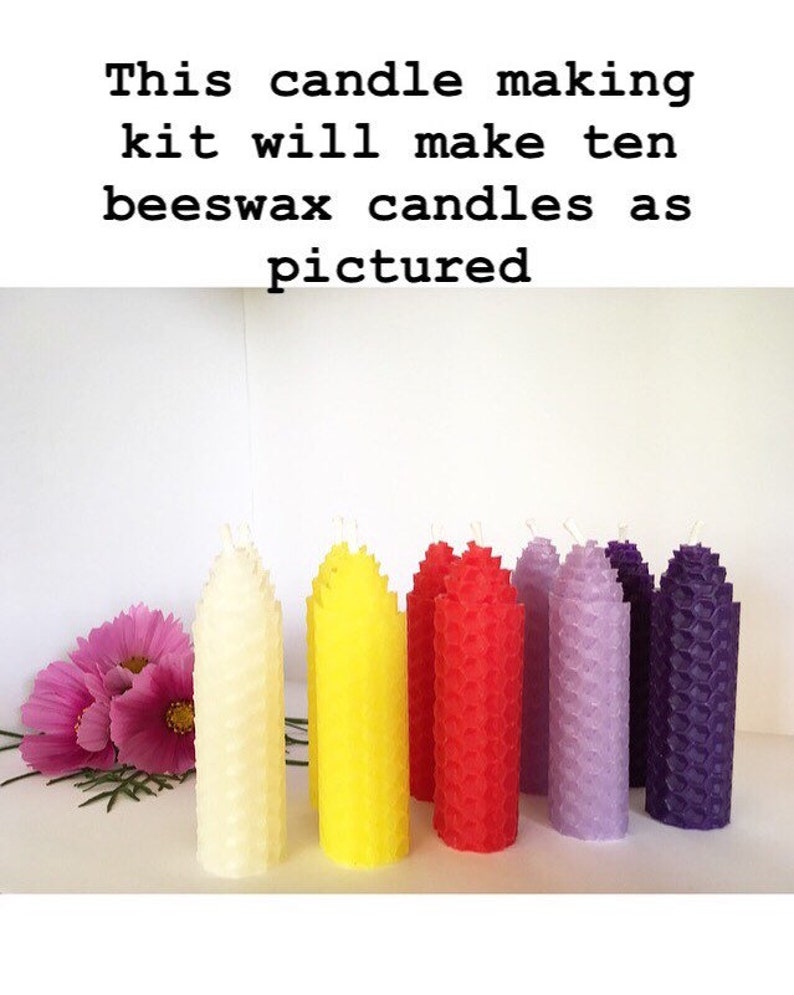 Candle Making Kit 10 Beeswax Sheets Candle Wick Instruction Etsy