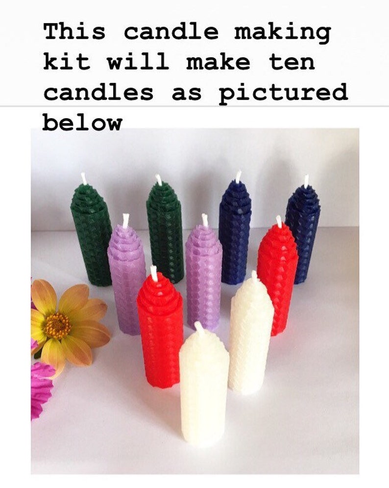 Candle Wick Instruction Sheet 10 Beeswax Sheets Beeswax Candle Making Kit