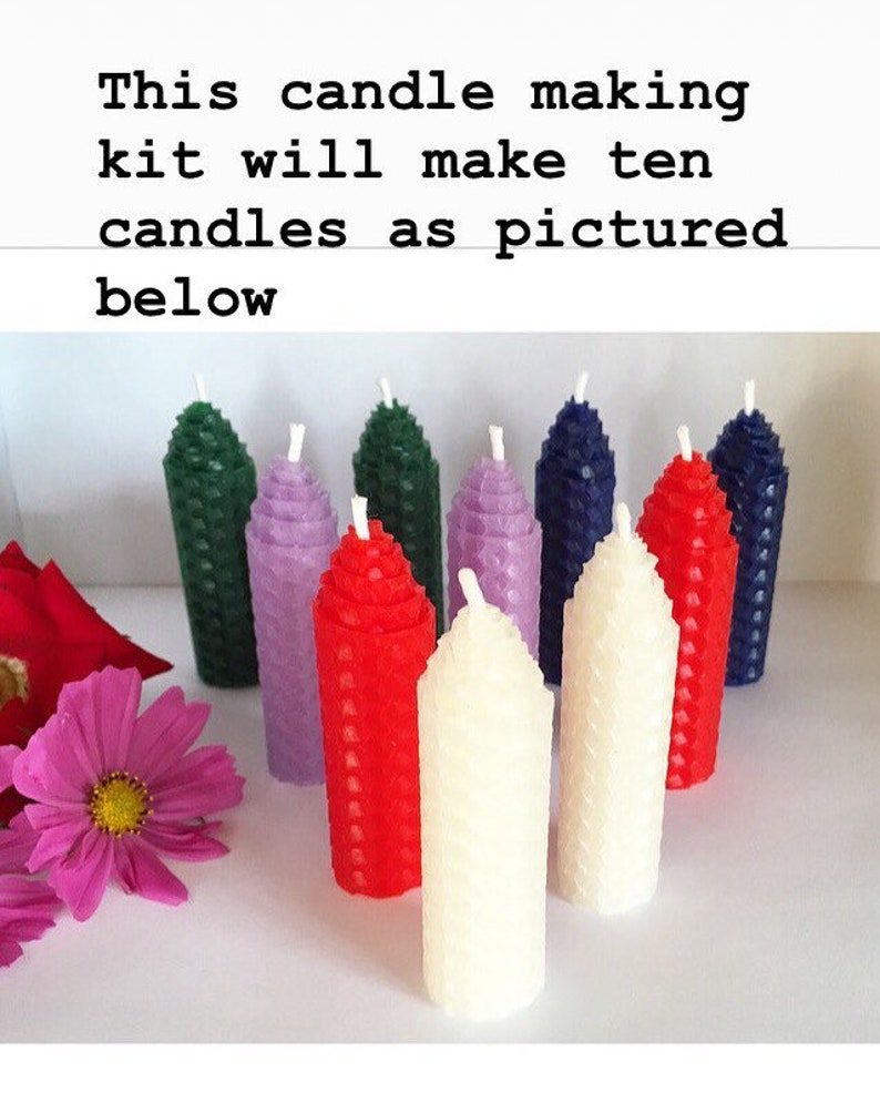 Candle Wick Instruction Sheet 10 Beeswax Sheets Beeswax Candle Making Kit