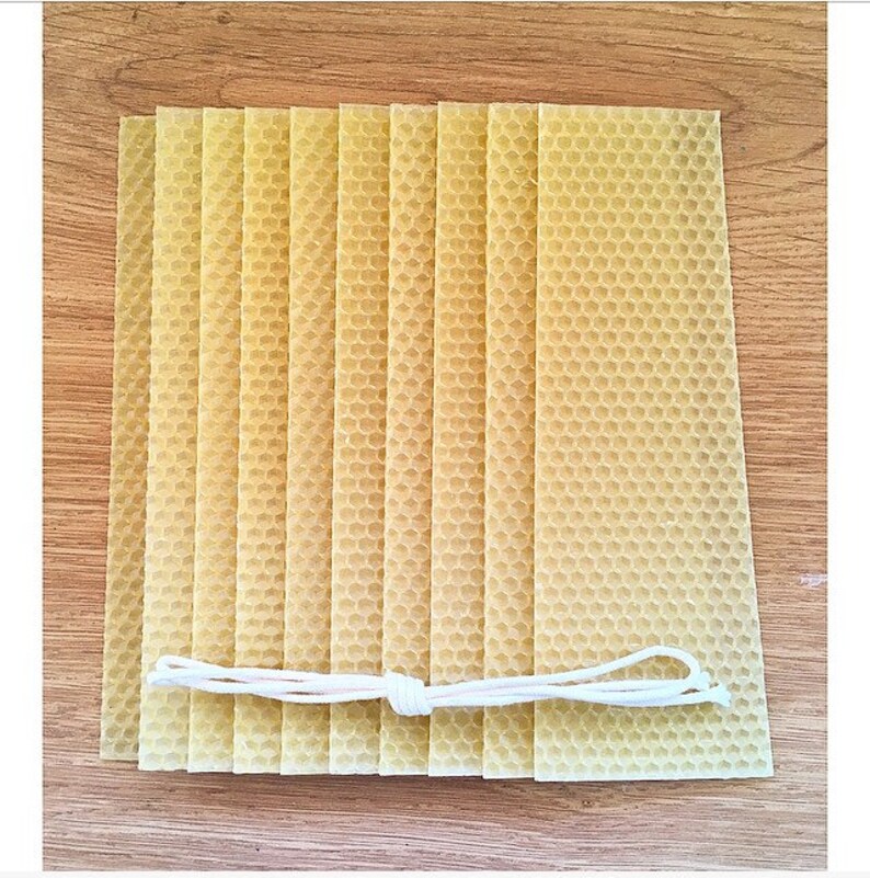 Natural Beeswax Candle Making Kit to Make Ten 3 Inch Tall Etsy