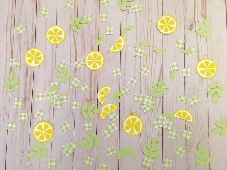 table confetti lemonade decorations summer party decorations