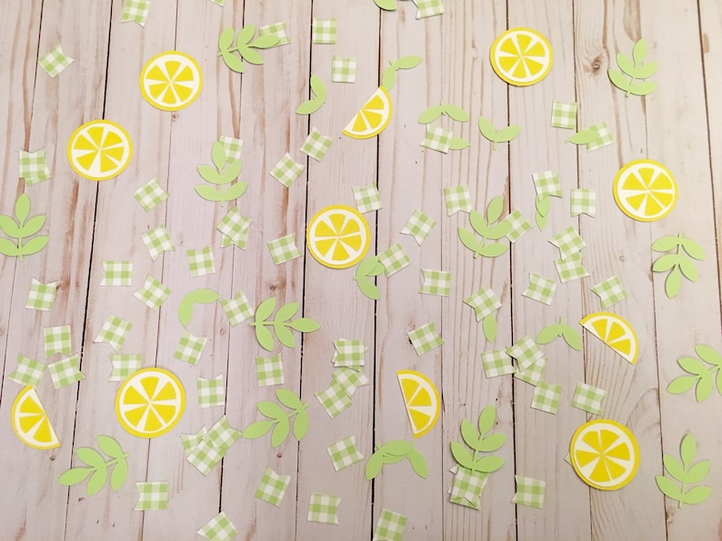 table confetti lemonade decorations summer party decorations