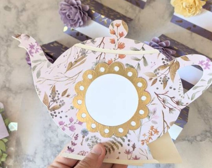 Tea Party Decorations, Paper Teapots, Tea Party Centerpieces, Confetti