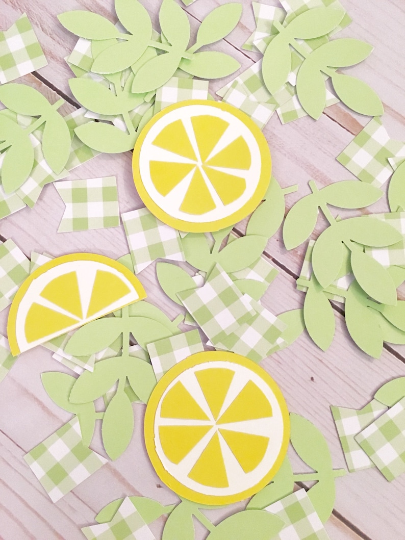 table confetti lemonade decorations summer party decorations