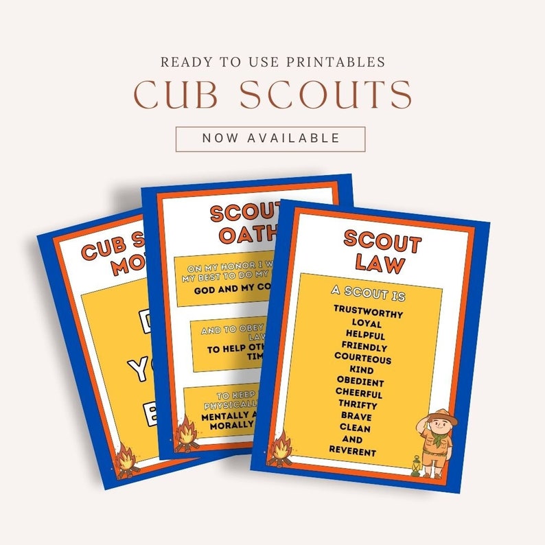 Cub Scout Printable - Etsy