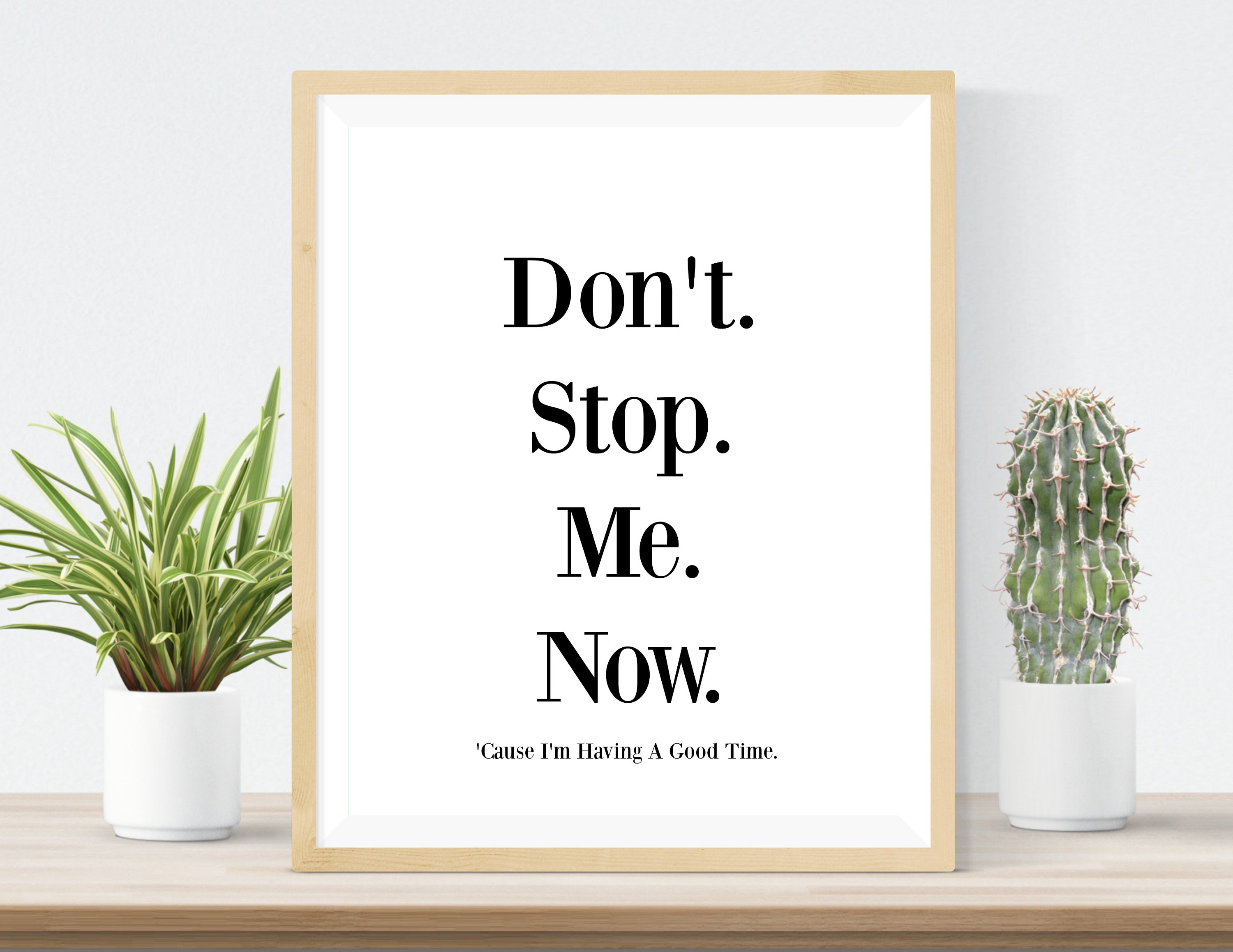 Quadro Don't Stop Me Now - Tamanho A4 - Placa Decorativa - Mdf em