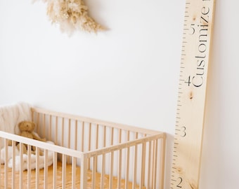 Tabla de crecimiento de madera, decoración personalizada para la habitación del bebé, regalo del Día de la Madre, regalo de inauguración de casa, regalo de Navidad, regalo familiar, regalo para mamá