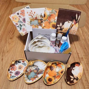 DIY Decoupage Clam Shell Kit | Coastal Seashell Craft Kit With Ocean ...