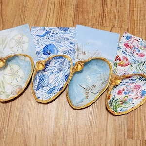 DIY Decoupage Clam Shell Kit | Coastal Seashell Craft Kit With Ocean ...