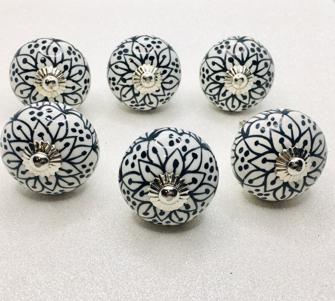 6 Furniture Buttons 4.5 Cm Diameter Knob Handle Etsy India